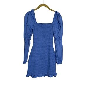 Gianni Bini Blue Ruched Bodycon Dress XS